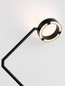 Preview: Nova Luce LED Tischleuchte Afi schwenkbar dimmbar 23W warmweiss 3000K Bewegungsmelder Schwarz Stahl Aluminium Ø25cm 9870018