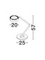 Preview: Nova Luce LED Tischleuchte Afi schwenkbar dimmbar 23W warmweiss 3000K Bewegungsmelder Schwarz Stahl Aluminium Ø25cm 9870018