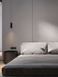 Preview: Nova Luce LED Pendelleuchte Holm dimmbar 12W warmweiss 3000K Bewegungsmelder Schwarz Stahl Aluminium Ø13cm 9870022