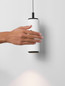Preview: Nova Luce LED Pendelleuchte Holm dimmbar 12W warmweiss 3000K Bewegungsmelder Weiß Stahl Aluminium Ø13cm 9870023