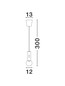 Preview: Nova Luce LED Pendelleuchte Chronos dimmbar 11W warmweiss 3000K Bewegungsmelder Weiß Aluminium Ø13cm 9870025