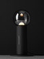 Preview: Nova Luce LED Tischleuchte Chronos dimmbar 11W warmweiss 3000K Bewegungsmelder Schwarz Stahl Aluminium Ø15cm 9870026