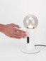 Preview: Nova Luce LED Tischleuchte Chronos dimmbar 11W warmweiss 3000K Bewegungsmelder Weiß Stahl Aluminium Ø15cm 9870027