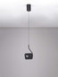 Preview: Nova Luce LED Pendelleuchte Kedros schwenkbar dimmbar 9W warmweiss 3000K Schwarz Stahl Aluminium 14x11cm 9870030