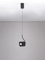 Preview: Nova Luce LED Pendelleuchte Kedros schwenkbar dimmbar 9W warmweiss 3000K Schwarz Stahl Aluminium 14x11cm 9870030