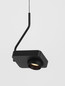 Preview: Nova Luce LED Pendelleuchte Kedros schwenkbar dimmbar 9W warmweiss 3000K Schwarz Stahl Aluminium 14x11cm 9870030