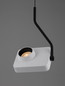 Preview: Nova Luce LED Pendelleuchte Kedros schwenkbar dimmbar 9W warmweiss 3000K Weiß Stahl Aluminium 14x11cm 9870031