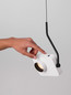 Preview: Nova Luce LED Pendelleuchte Kedros schwenkbar dimmbar 9W warmweiss 3000K Weiß Stahl Aluminium 14x11cm 9870031