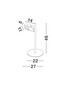 Preview: Nova Luce LED Tischleuchte Kedros dimmbar 9W warmweiss 3000K Weiß Stahl Aluminium Ø22cm 9870033