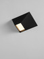 Preview: Nova Luce LED Deckenleuchte Utopia 9W warmweiss 3000K Schwarz Stahl Aluminium 15x15cm 9870040