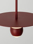 Preview: Nova Luce LED Pendelleuchte Edem 8W warmweiss 3000K Rot Stahl Aluminium Ø30cm 9870047