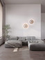 Preview: Nova Luce LED Wandleuchte Edem 9W warmweiss 3000K Blaugrau Stahl Aluminium Ø25cm 9870051