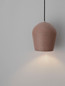 Preview: Nova Luce Pendelleuchte Omio E27 IP55 Rot Beton Ø20cm 9919101