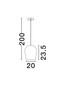 Preview: Nova Luce Pendelleuchte Omio E27 IP55 Rot Beton Ø20cm 9919101
