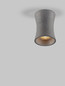 Preview: Nova Luce Deckenleuchte Pelia GU10 Schwarz Beton Ø8cm 9919108