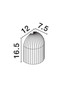Preview: Nova Luce Wandleuchte Ammos GU10 Weiß Gips 16,5x12cm 9919116