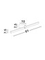 Preview: Nova Luce LED Außen-Wandleuchte Breggo 12W warmweiss 3000K IP54 Weiß Aluminium 61x10cm 9923419