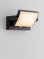 Preview: Nova Luce LED Solar-Wandleuchte Gerber schwenkbar 20W warmweiss 3000K Bewegungsmelder IP54 salzwasserfest Schwarz Aluminium 21x16,5cm 9923423