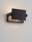 Preview: Nova Luce LED Solar-Wandleuchte Gerber schwenkbar 20W warmweiss 3000K Bewegungsmelder IP54 salzwasserfest Schwarz Aluminium 21x16,5cm 9923423