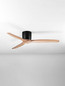 Preview: Nova Luce Deckenventilator Ninemia Schwarz Holz Metall Ø132cm 9952370