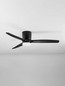 Preview: Nova Luce LED Deckenventilator Aloa 18W CCT warm-/neutral-/tageslichtweiss 3000/4000/6500K Schwarz Metall Holz Ø132cm 9952372