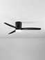 Preview: Nova Luce LED Deckenventilator Aloa 18W CCT warm-/neutral-/tageslichtweiss 3000/4000/6500K Schwarz Metall Holz Ø132cm 9952372