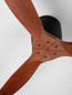 Preview: Nova Luce Deckenventilator Ninemia Schwarz Dunkelholz Metall Holz Ø132cm 9952373