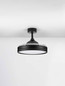 Preview: Nova Luce LED Deckenventilator Nevma 36W CCT warm-/neutral-/tageslichtweiss 3000/4000/6500K Schwarz Metall Ø107cm 9952377