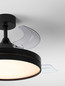 Preview: Nova Luce LED Deckenventilator Nevma 36W CCT warm-/neutral-/tageslichtweiss 3000/4000/6500K Schwarz Metall Ø107cm 9952377
