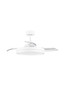 Preview: Nova Luce LED Deckenventilator Nevma 36W CCT warm-/neutral-/tageslichtweiss 3000/4000/6500K Weiß Metall Ø107cm 9952378