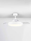 Preview: Nova Luce LED Deckenventilator Nevma 36W CCT warm-/neutral-/tageslichtweiss 3000/4000/6500K Weiß Metall Ø107cm 9952378