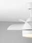 Preview: Nova Luce LED Deckenventilator Nerina 18W Weiß Metall Ø76cm 9952379