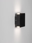 Preview: Nova Luce LED Außen-Wandleuchte Artu 10W warmweiss 3000K IP65 Schwarz Aluminium 17,5x9,5cm 9971460