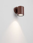 Preview: Nova Luce LED Außen-Wandleuchte Jackie 3W warmweiss 3000K IP65 salzwasserfest Cortenstahl Aluminium Ø6cm 9971464