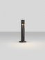 Preview: Nova Luce LED Wegeleuchte Nooi 6W warmweiss 3000K IP65 salzwasserfest Anthrazit Aluminium 30cm 9971466