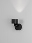 Preview: Nova Luce LED Außen-Wandleuchte Helmet schwenkbar 5W warmweiss 3000K IP65 salzwasserfest Anthrazit Aluminium Ø7,5cm 9971468