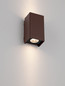 Preview: Nova Luce LED Außen-Wandleuchte Elio 6W warmweiss 3000K IP65 salzwasserfest Cortenstahl Aluminium 13x7cm 9971472