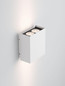Preview: Nova Luce LED Außen-Wandleuchte Elio 12W warmweiss 3000K IP65 salzwasserfest Weiß Aluminium 13x11cm 9971474