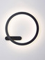 Preview: Nova Luce LED Wandleuchte Lyb 32W warmweiss 3000K Schwarz Aluminium Ø50cm 9980577