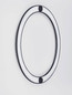 Preview: Nova Luce LED Wandleuchte Lyb 27W warmweiss 3000K Schwarz Aluminium Ø40cm 9980578