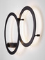 Preview: Nova Luce LED Wandleuchte Lyb 27W warmweiss 3000K Schwarz Aluminium Ø40cm 9980579