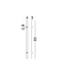 Preview: Nova Luce LED Wandleuchte Lyb 19W warmweiss 3000K Schwarz Aluminium 85x4cm 9980580