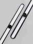 Preview: Nova Luce LED Wandleuchte Lyb 19W warmweiss 3000K Schwarz Aluminium 85x4cm 9980581
