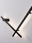 Preview: Nova Luce LED Wandleuchte Lyb 19W warmweiss 3000K Schwarz Aluminium 85x4cm 9980582