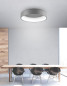 Preview: Nova Luce RANDO LED Deckenleuchte Grau 42W Warmweiss 13x60cm 6167208