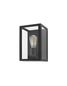 Preview: Nova Luce ZEST Wandleuchte E27 Schwarz 12W IP54 18x17x28cm dimmbar 870026