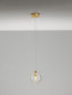 Preview: Nova Luce COEN Pendelleuchte G9 Gold 200x12cm dimmbar 9006041