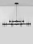 Preview: Nova Luce CENTURY Pendelleuchte G9 30-fach Schwarz 210x120cm dimmbar 9006053