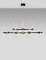 Preview: Nova Luce CENTURY Pendelleuchte G9 30-fach Schwarz 210x120cm dimmbar 9006053
