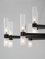 Preview: Nova Luce CENTURY Pendelleuchte G9 30-fach Schwarz 210x120cm dimmbar 9006053